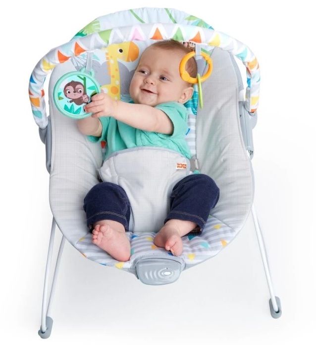 Bright Starts Lehátko pre bábätká s vibráciami Safari Fun 5